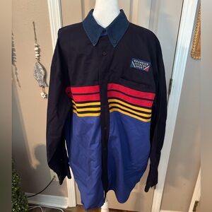 Wrangler Sport  Button Down Mens Long Sleeve Shirt Size Large Vintage